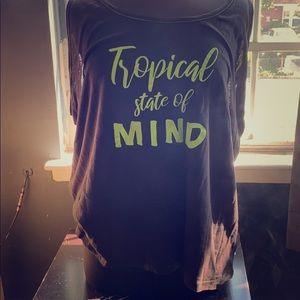 Black tank top with words tropical state of mine